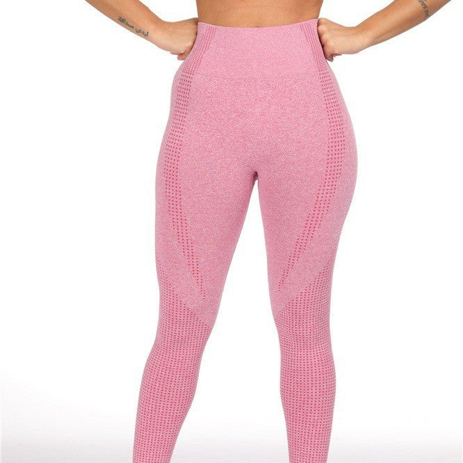 Seamless Butt-Lifting Tummy-Control Nine-Point Pants Fitness Pants